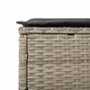 vidaXL Ligstoelen 2 st met kussen poly rattan lichtgrijs