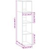 vidaXL Hoge kast 30x41x124 cm bewerkt hout wit
