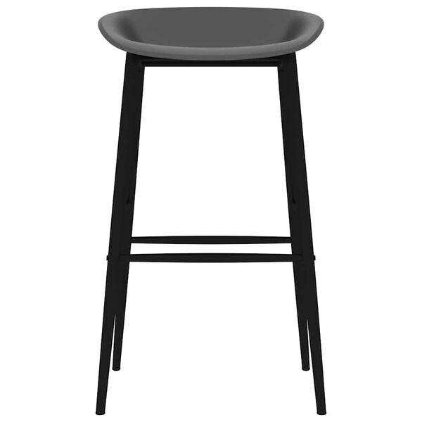 vidaXL Barstoelen 2 st grijs