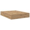 vidaXL Opbergbedframe met lade Artisan Eiken 140 cm Bewerkt hout