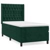 vidaXL Boxspring met matras fluweel donkergroen 90x200 cm