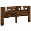 vidaXL Hoofdbord Gerookt eiken 200 x 16,5 x 103,5 cm Bewerkt hout