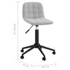 vidaXL Eetkamerstoelen draaibaar 2 st fluweel lichtgrijs