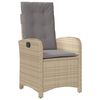vidaXL 4-delige Tuinset met kussens poly rattan beige