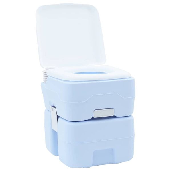 vidaXL Camping Toilet Lichtblauw en Wit 41,5 x 36,5 x 42 cm Polyetheen