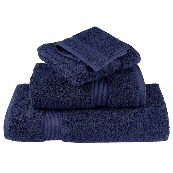 vidaXL Washandjes SOLUND Marineblauw Katoen