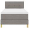 vidaXL Boxspringbed met kussen met hoofdeinde Taupe 100 x 200 cm Stof