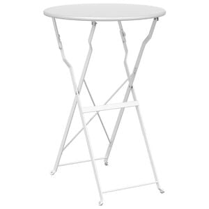 vidaXL Bistrotafel Wit &Oslash; 50 x 71 cm Poedercoating staal