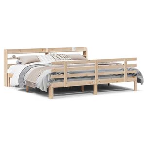 vidaXL Bedframe met hoofdbord massief grenenhout 180x200 cm