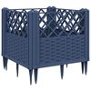 vidaXL Plantenbak met pinnen 43,5x43,5x43,5 cm polypropeen blauwgrijs