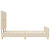 vidaXL Bedframe met hoofdeinde Cr&egrave;me 160 x 200 cm Stof