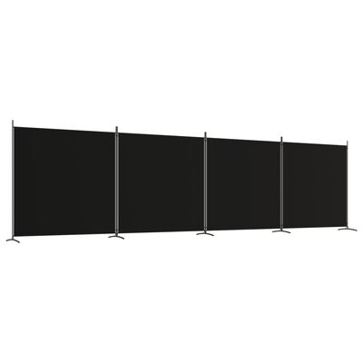 vidaXL Kamerscherm met 4 panelen 698x180 cm stof zwart