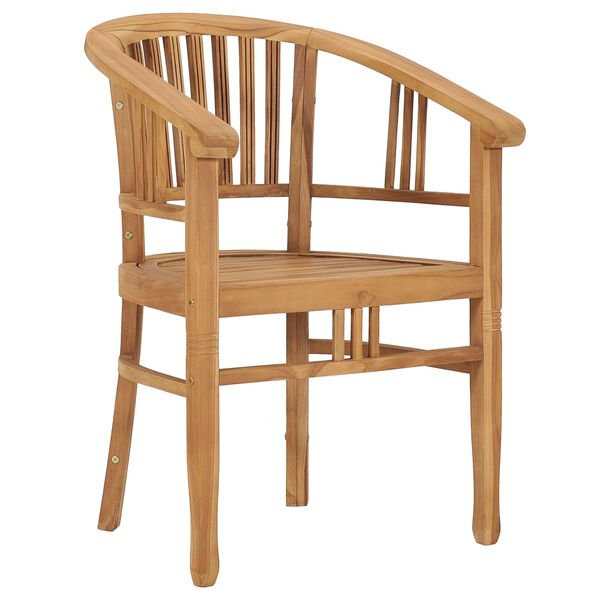 vidaXL 7-delige Tuinset massief teakhout