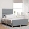 vidaXL Bedframe met hoofdeinde Lichtgrijs 120 x 200 cm Stof