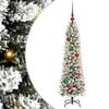 vidaXL Kunstkerstboom Wit 120 cm PVC en Metaal en Plastic