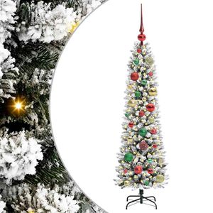 vidaXL Kunstkerstboom Wit 120 cm PVC en Metaal en Plastic