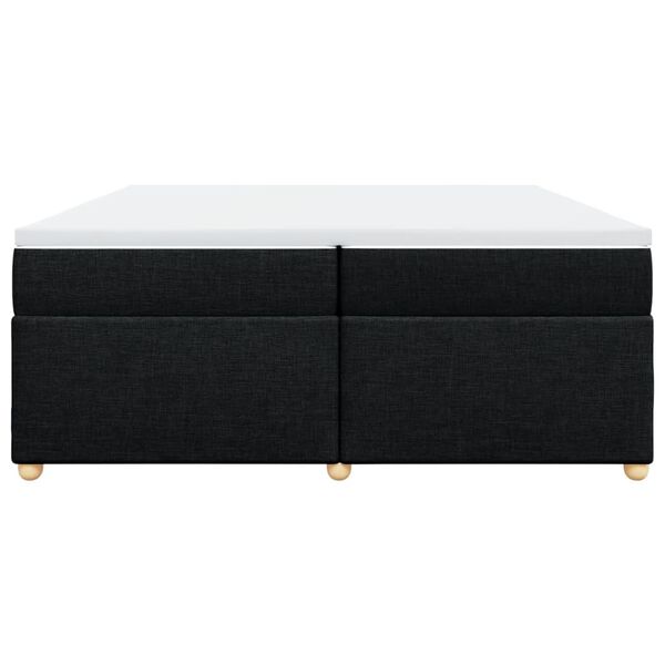 vidaXL Boxspring met matras stof zwart 200x200 cm