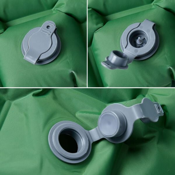 vidaXL Kampeermatras opblaasbaar 190x58x6 cm 1- persoons groen