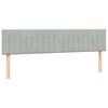 vidaXL Boxspring met matrassen fluweel lichtgrijs 180x210 cm