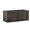 vidaXL Plantenbak verhoogd 74x32x30 cm massief grenenhout grijs