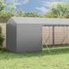 vidaXL Hondenkennel met dak 2x14x2,5 m gegalvaniseerd staal zilver