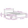 vidaXL Bedframe zonder matras massief grenenhout 100x200 cm