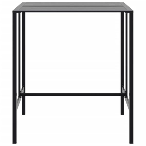 vidaXL Bartafel 100x100x110 cm gepoedercoat staal zwart