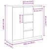 vidaXL Dressoir met lades 100,5x35x98,5 cm spaanplaat wit