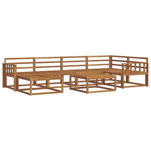 vidaXL Buiten bankenset 7 pcs Naturel Massief Acaciahout