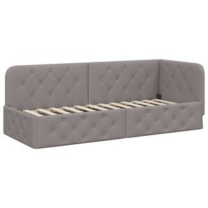 vidaXL Hoekbedframe Taupe 80 x 200 cm Stof