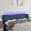 vidaXL Hoofdbord LED 147x16x78/88 cm stof blauw
