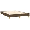 vidaXL Boxspring met matras en LED stof donkerbruin 140x200 cm