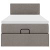 vidaXL Ottoman bed met matras en LED's 100x200 cm stof taupe