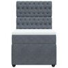 vidaXL Boxspring met matras fluweel donkergrijs 90x200 cm