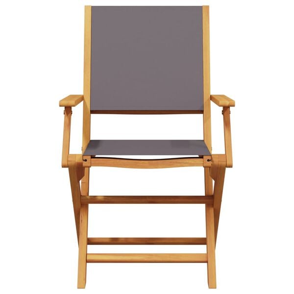 vidaXL 5-delige Tuinset massief hout en stof antracietkleurig