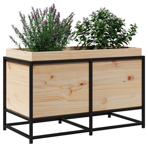 vidaXL Plantenbak 80x40x50 cm massief grenenhout