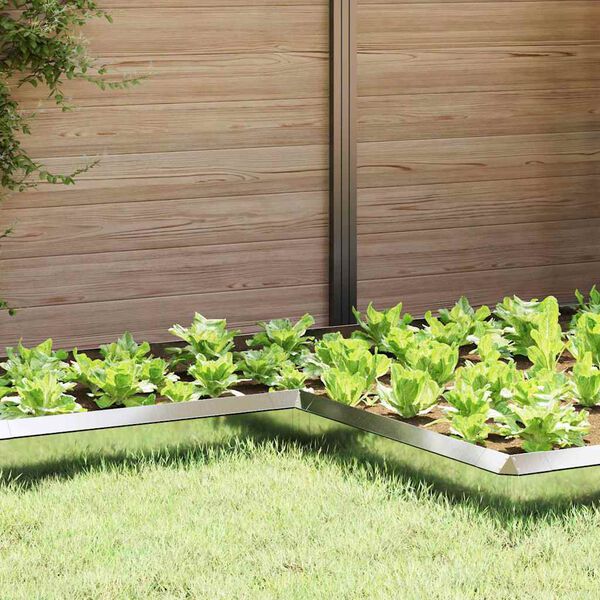 vidaXL Slakkenhekje 4 pcs Zilver 10 x 10 x 25 cm Gegalvaniseerd staal