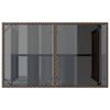 vidaXL Tuintafel met glazen blad 110x68x70 cm poly rattan bruin
