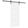 vidaXL Schuifdeur 86 x 198,5 cm Bewerkt hout Wit en zwart