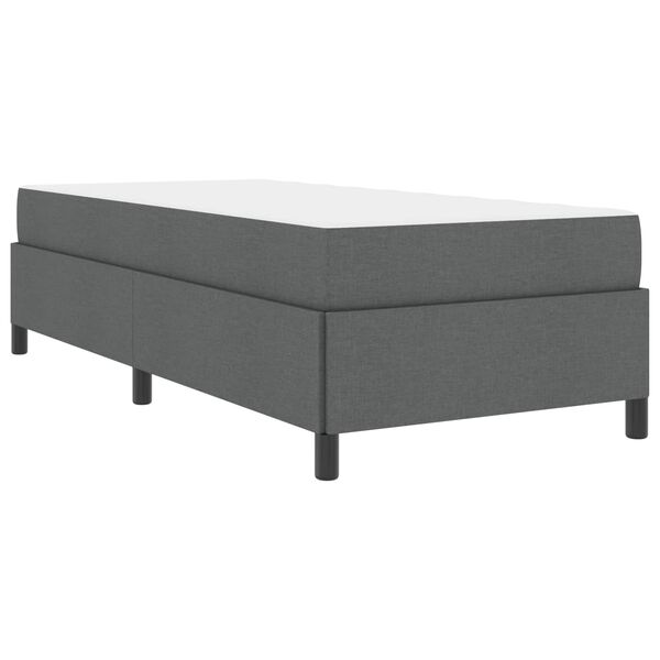 vidaXL Boxspringbed Donkergrijs 80 x 200 cm Stof