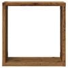 vidaXL Wandschappen kubus 2 st 30x15x30cm bewerkt hout oud houtkleurig