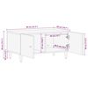 vidaXL Salontafel 80x50x40 cm massief mangohout lichtgrijs
