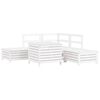 vidaXL 6-delige Loungeset massief grenenhout wit