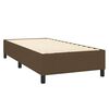 vidaXL Boxspring met matras en LED stof donkerbruin 80x200 cm