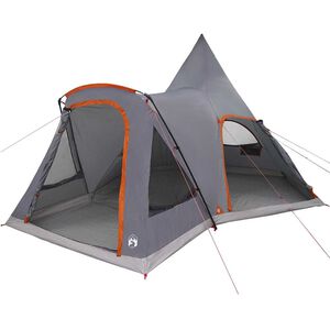 vidaXL Teepee Tent 5-Person met dak Grijs en Oranje 545 x 450 x 295 cm