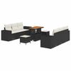 vidaXL Tuin Sofa Set 9 st Zwart Poly riet