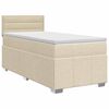 vidaXL Boxspringbed met matras Cr&egrave;mekleurig 100 x 200 cm Stof