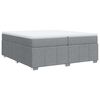 vidaXL Boxspring met matras stof lichtgrijs 200x200 cm