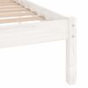 vidaXL Bedframe massief grenenhout wit 160x200 cm
