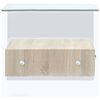 vidaXL Salontafel met lade 50x50x45 cm gehard glas